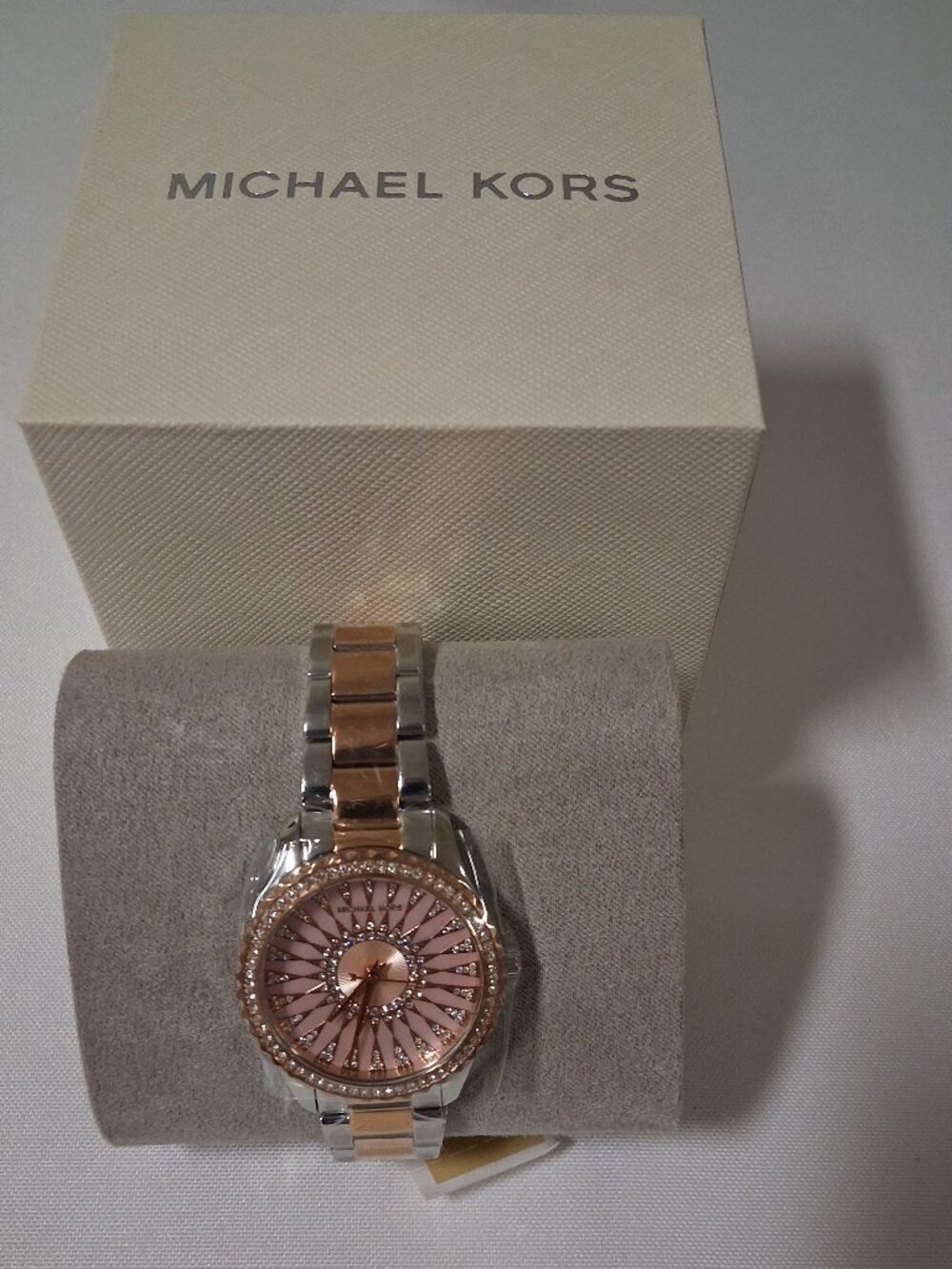 **Michael Kors Women's Layton Two-Tone Stainless Steel Watch – MK6894**